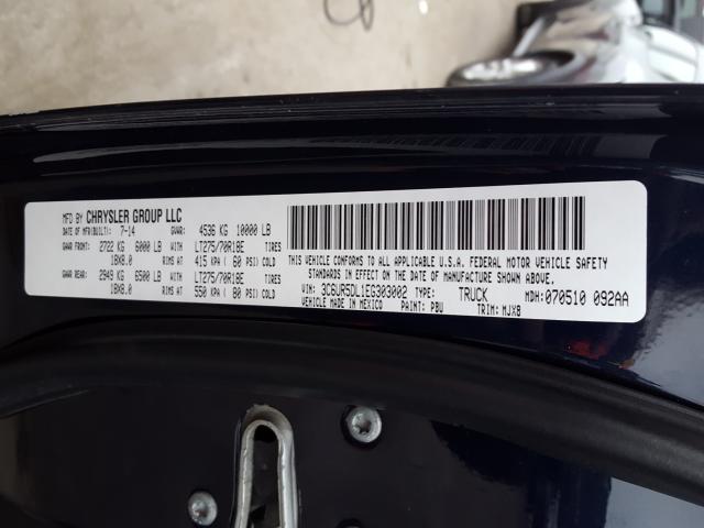 Photo 10 from auction – 2014 RAM 2500 SLT with VIN 3C6UR5DL1EG303002