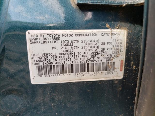Photo 10 from auction – 1997 TOYOTA RAV4 with VIN JT3GP10V3V7025005
