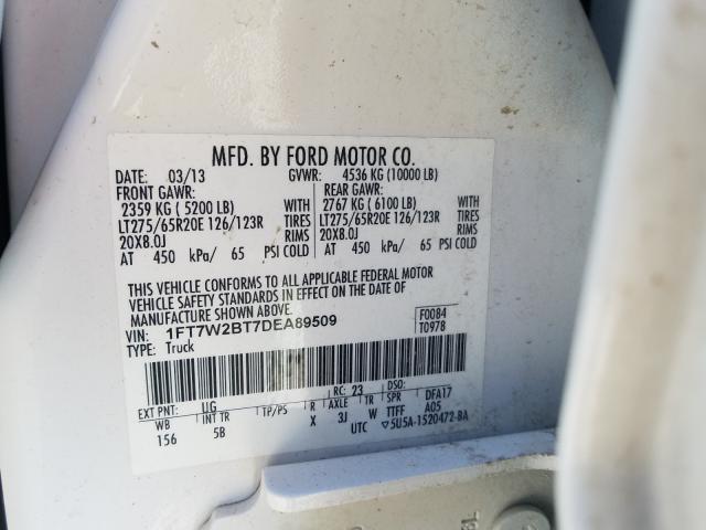 Photo 10 from auction – 2013 FORD F250 SUPER with VIN 1FT7W2BT7DEA89509