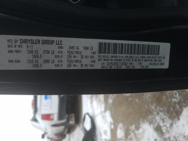 Photo 10 from auction – 2012 DODGE JOURNEY SE with VIN 3C4PDCAB3CT167562