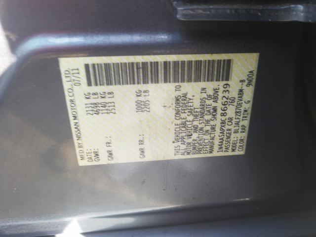 Photo 10 from auction – 2011 NISSAN MAXIMA S with VIN 1N4AA5APXBC866239