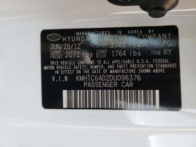 Photo 10 from auction – 2013 HYUNDAI VELOSTER with VIN KMHTC6AD2DU096376
