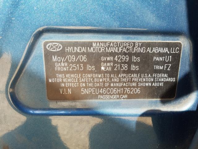 Photo 10 from auction – 2006 HYUNDAI SONATA GLS with VIN 5NPEU46C06H176206