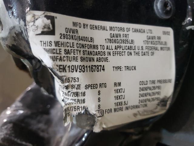 Photo 10 from auction – 2003 CHEVROLET SILVERADO with VIN 2GCEK19V931167874