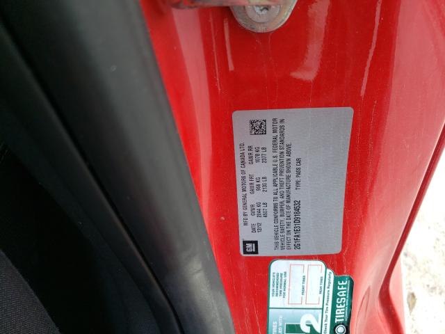 Photo 10 from auction – 2013 CHEVROLET CAMARO LS with VIN 2G1FA1E31D9184532