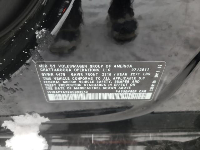 Photo 10 from auction – 2012 VOLKSWAGEN PASSAT S with VIN 1VWAP7A32CC004942