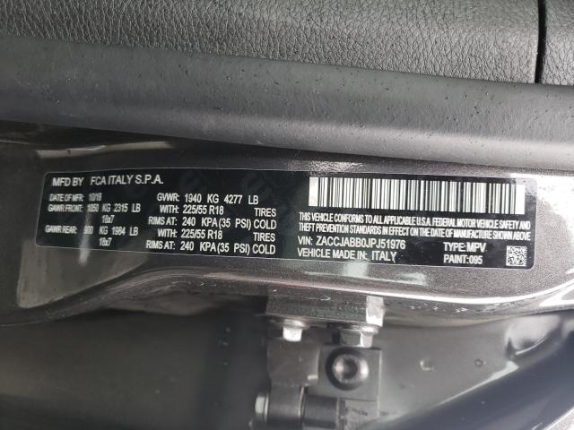 Photo 10 from auction – 2018 JEEP RENEGADE L with VIN ZACCJABB0JPJ51976