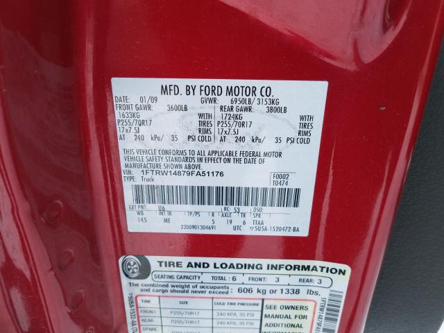 Photo 10 from auction – 2009 FORD F150 SUPER with VIN 1FTRW14879FA51176