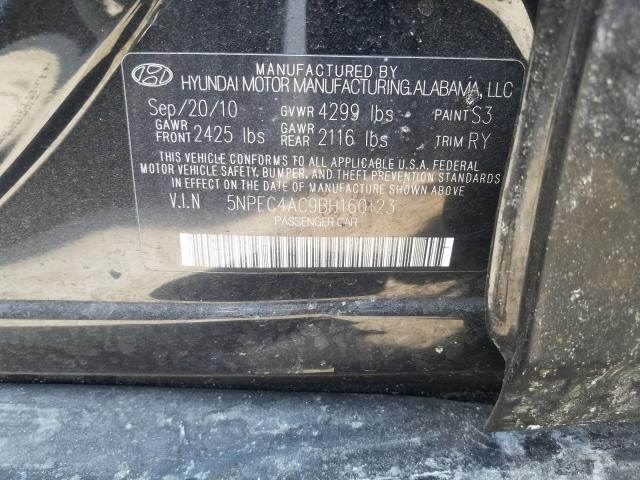 Photo 10 from auction – 2011 HYUNDAI SONATA SE with VIN 5NPEC4AC9BH160123