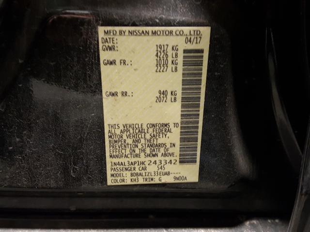 Photo 10 from auction – 2017 NISSAN ALTIMA 2.5 with VIN 1N4AL3AP1HC243342