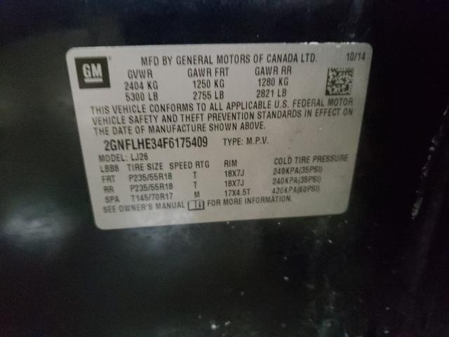 Photo 10 from auction – 2015 CHEVROLET EQUINOX LT with VIN 2GNFLHE34F6175409