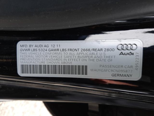 Photo 10 from auction – 2012 AUDI A7 PREMIUM with VIN WAUYGAFC9CN095877