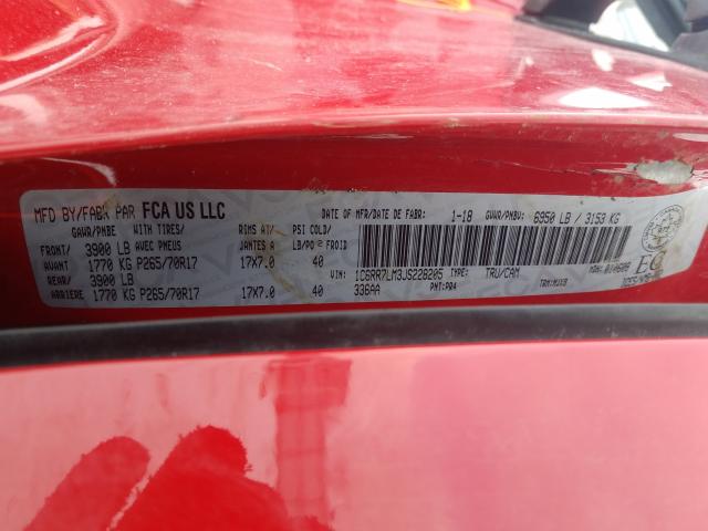 Photo 10 from auction – 2018 RAM 1500 SLT with VIN 1C6RR7LM3JS228205
