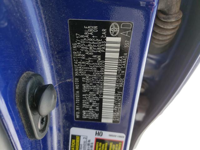 Photo 10 from auction – 2017 TOYOTA COROLLA L with VIN 2T1BURHE6HC899370
