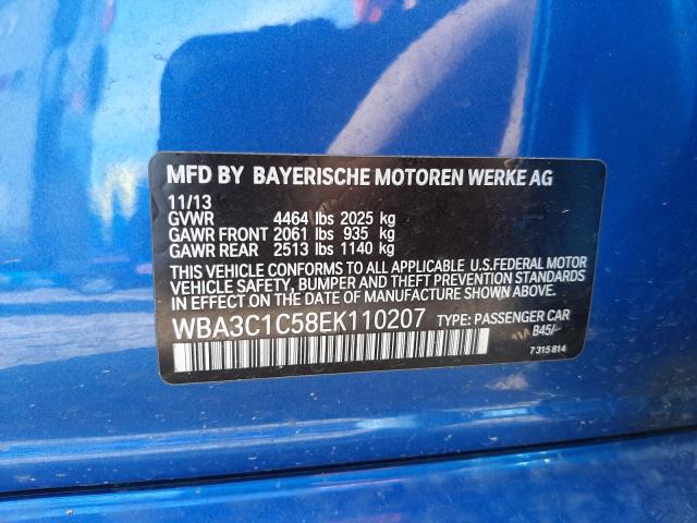 Photo 10 from auction – 2014 BMW 328 I SULE with VIN WBA3C1C58EK110207