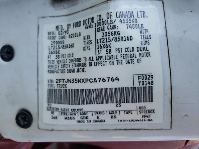 Photo 10 from auction – 1993 FORD F350 with VIN 2FTJW35MXPCA76764