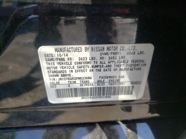 Photo 10 from auction – 2015 INFINITI Q40 with VIN JN1CV6AR2FM523684