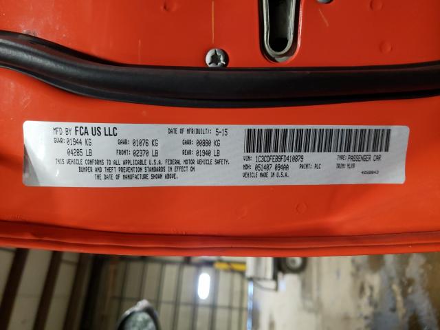 Photo 10 from auction – 2015 DODGE DART GT with VIN 1C3CDFEB9FD410879