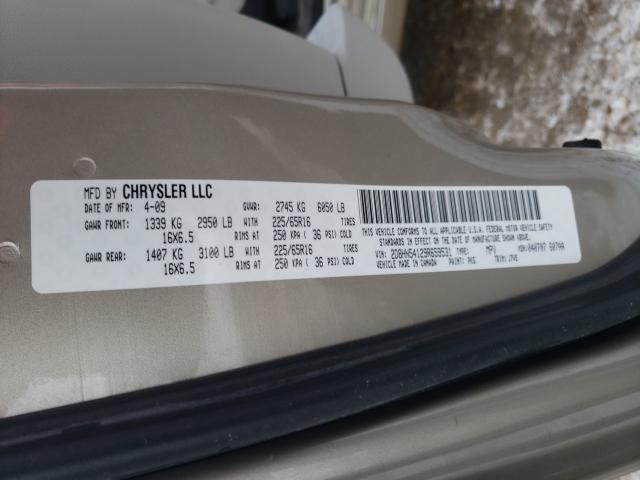 Photo 10 from auction – 2009 DODGE GRAND CARA with VIN 2D8HN54129R659531