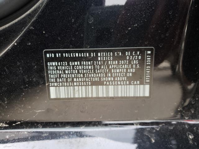 Photo 10 from auction – 2020 VOLKSWAGEN JETTA S with VIN 3VWCB7BU3LM035579
