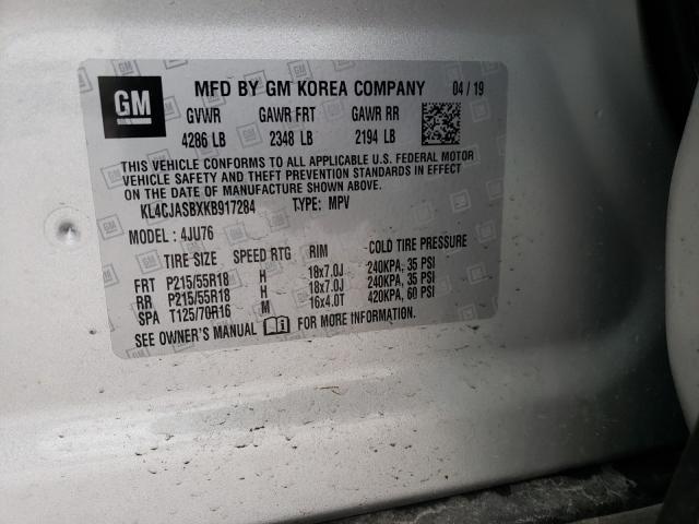 Photo 10 from auction – 2019 BUICK ENCORE PRE with VIN KL4CJASBXKB917284