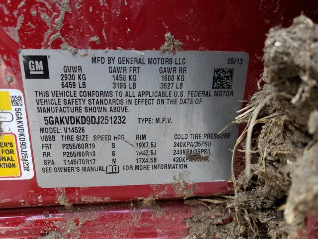 Photo 10 from auction – 2013 BUICK ENCLAVE with VIN 5GAKVDKD9DJ251232