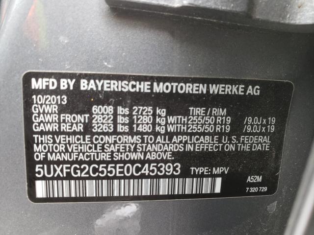 Photo 10 from auction – 2014 BMW X6 XDRIVE3 with VIN 5UXFG2C55E0C45393