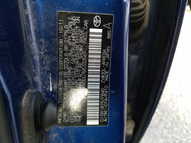 Photo 10 from auction – 2011 TOYOTA PRIUS with VIN JTDKN3DU7B5333567