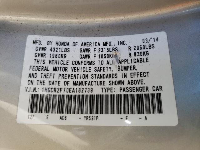 Photo 10 from auction – 2014 HONDA ACCORD EX with VIN 1HGCR2F70EA182739
