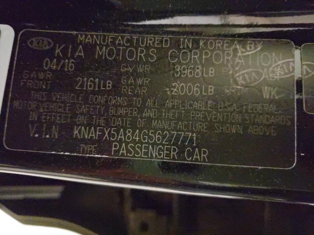 Photo 10 from auction – 2016 KIA FORTE EX with VIN KNAFX5A84G5627771