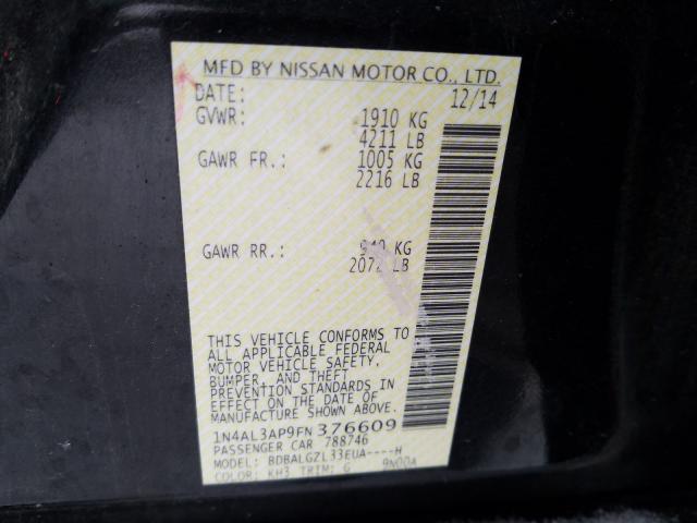 Photo 10 from auction – 2015 NISSAN ALTIMA 2.5 with VIN 1N4AL3AP9FN376609