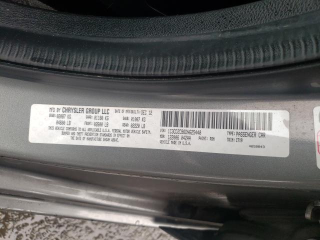 Photo 10 from auction – 2013 DODGE AVENGER SX with VIN 1C3CDZCB6DN625440