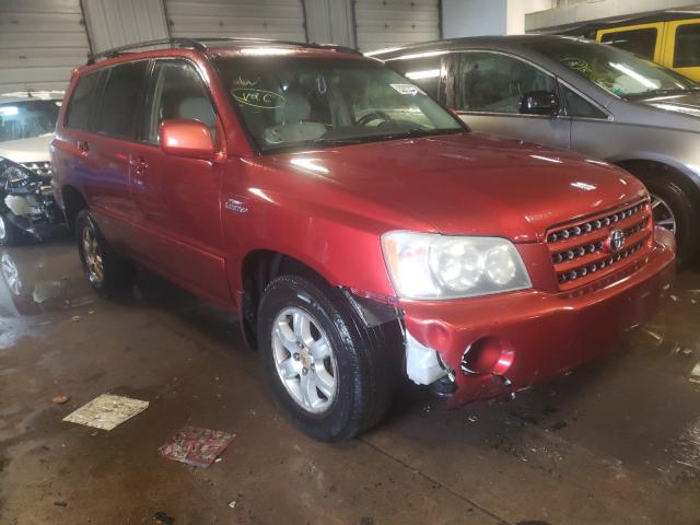TOYOTA HIGHLANDER 2002 with VIN JTEGF21A220033757 - Photo from auction