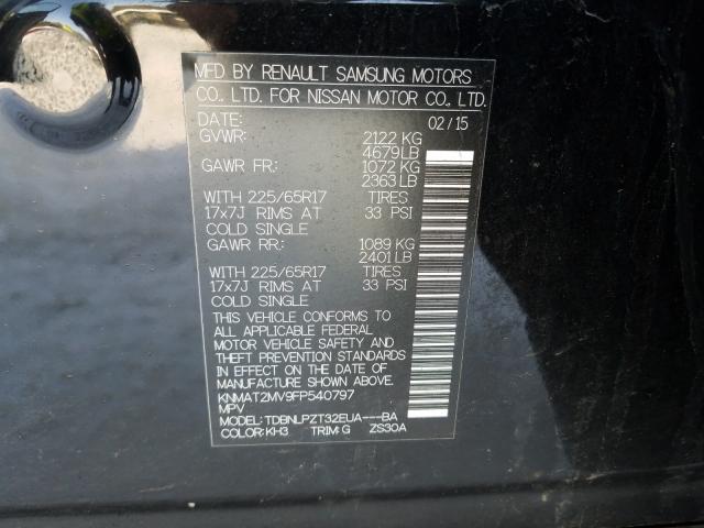 Photo 10 from auction – 2015 NISSAN ROGUE S with VIN KNMAT2MV9FP540797