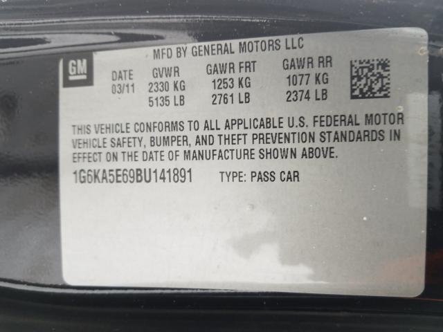 Photo 10 from auction – 2011 CADILLAC DTS with VIN 1G6KA5E69BU141891
