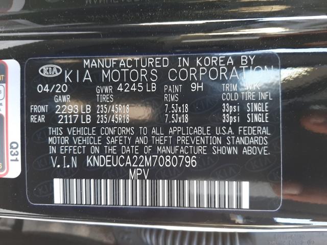 Photo 10 from auction – 2021 KIA SELTOS S with VIN KNDEUCA22M7080796
