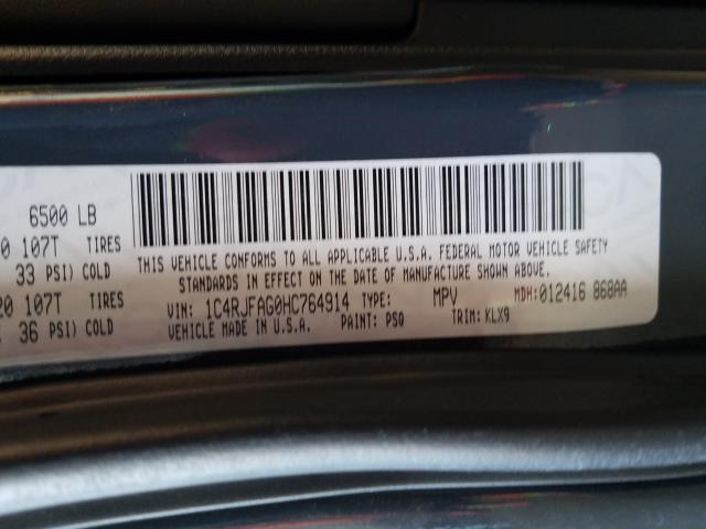 Photo 10 from auction – 2017 JEEP GRAND CHER with VIN 1C4RJFAG0HC764914