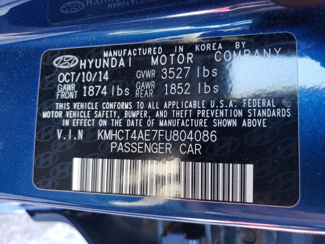 Photo 10 from auction – 2015 HYUNDAI ACCENT GLS with VIN KMHCT4AE7FU804086