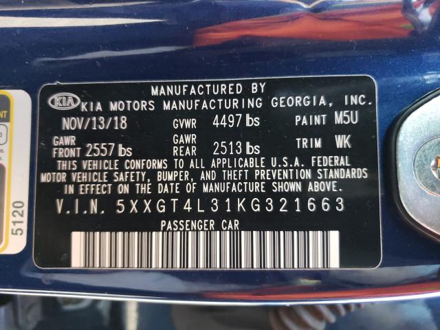 Photo 10 from auction – 2019 KIA OPTIMA LX with VIN 5XXGT4L31KG321663