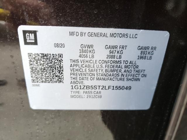 Photo 10 from auction – 2020 CHEVROLET MALIBU with VIN 1G1ZB5ST2LF155049