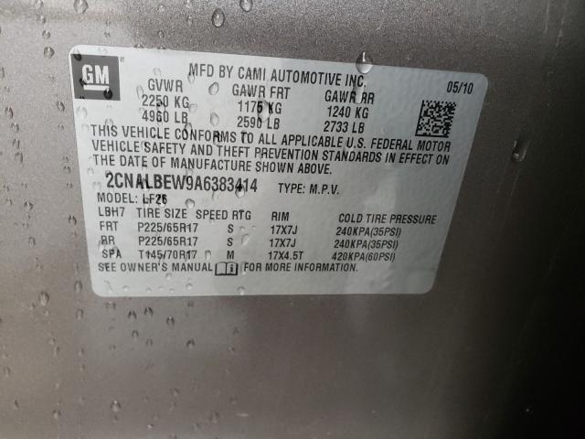 Photo 10 from auction – 2010 CHEVROLET EQUINOX LS with VIN 2CNALBEW9A6383414