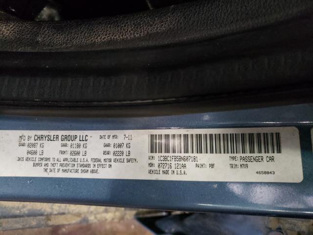 Photo 10 from auction – 2011 CHRYSLER 200 TOURIN with VIN 1C3BC1FB5BN607181