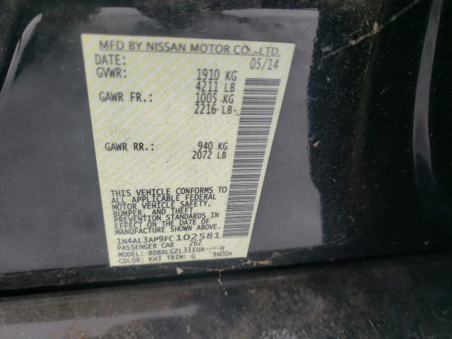 Photo 10 from auction – 2015 NISSAN ALTIMA 2.5 with VIN 1N4AL3AP9FC102581