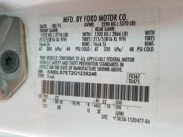 Photo 10 from auction – 2016 FORD TRANSIT CO with VIN NM0LS7E72G1239248
