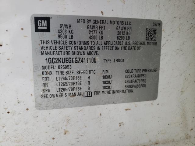 Photo 10 from auction – 2016 CHEVROLET SILVERADO with VIN 1GC2KUEG0GZ411100