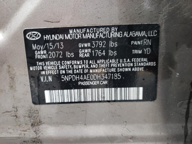 Photo 10 from auction – 2013 HYUNDAI ELANTRA with VIN 5NPDH4AE0DH347185