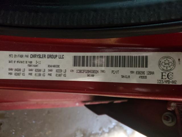 Photo 10 from auction – 2011 CHRYSLER 200 LIMITE with VIN 1C3BC2FG2BN536524