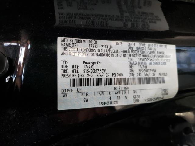 Photo 10 from auction – 2014 FORD FOCUS SE with VIN 1FADP3K23EL337352