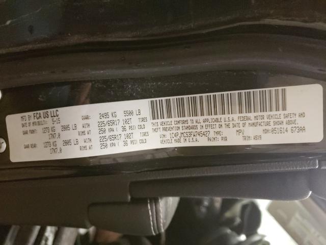 Photo 10 from auction – 2015 JEEP CHEROKEE L with VIN 1C4PJMCS3FW745427