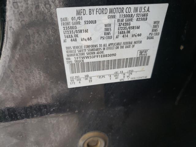 Photo 10 from auction – 2001 FORD F350 SUPER with VIN 1FTWW33F91EB83090